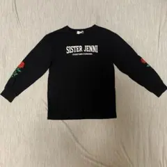 SISTER JENNI 長袖Tシャツ ブラック バラ刺繍