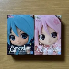 신품 미개봉 初音ミク 桜ミク キューポスケット Qposket フィギュア
