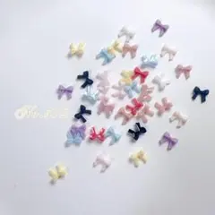 ネイルパーツ　かわいい　イエロー　ピンク　春　リボン　カラフル　デコ20p
