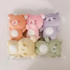 【新品】雨のち晴れのリラックマ　なないろてのりぬいぐるみ5個セット
