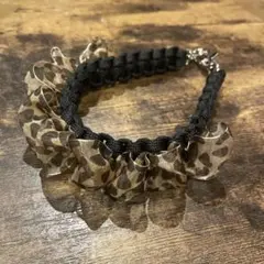 パラコード ヒョウ柄レース スマホショルダーストラップ ハンドストラップ