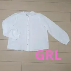 フリルネックレースブラウス　GRL