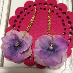 感謝セール品♡  フラワー、チェーンイヤリング、ピアス