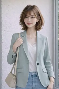 ROYAL PARTY ミントグリーン テーラードジャケット 春 38 M