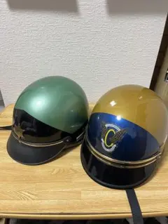 当時物 立花 カスタム ハーレー L ポリヘル 半ヘル 極上物