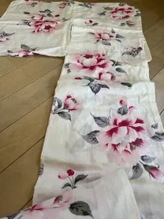 花柄 浴衣 白地のサムネイル