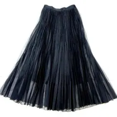 ANAYI アナイ プリーツ チュール ロング スカート 黒 美品 上品