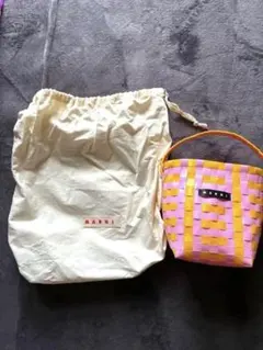 J*☆様 MARNI カラフルチェック かごバッグ - メルカリ