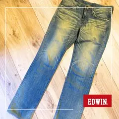 美品☆EDWIN ライトブルースリムフィットデニム ストレート