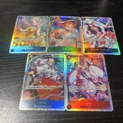 ワンピースカード　ナミ　レベッカ　ウタ　ヤマト ミス•オールサンデー　ロビン