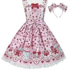 Strawberry Cake Partyピンク JSKカチューシャセット