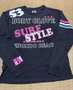 BODY GLOVE グラフィックプリント 長袖カットソー Sサイズ ブラック