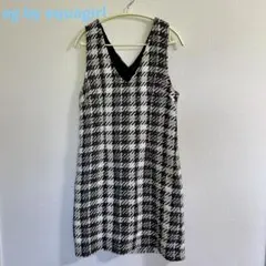 ag by aquagirl ツイードワンピース　M チェック柄