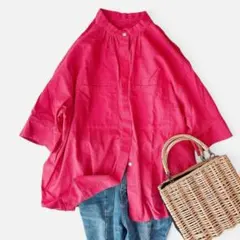 未使用 35,200円 デ・プレ コットンオーガンジー ドルマンスリーブ 
