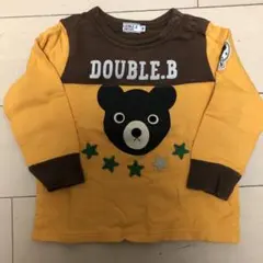 DOUBLE.B クマプリント 長袖Tシャツ 90cm