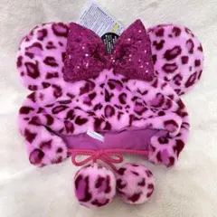 ミニー ヒョウ柄 ファンキャップ 《 ピンク 》 新品 レオパード