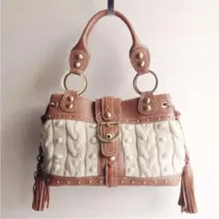 rafe new york/ラフェニューヨーク◼︎本革 ニットバッグ