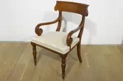 イギリス アンティーク 家具 シングルソファ 1人掛け 椅子 猫脚 6269e