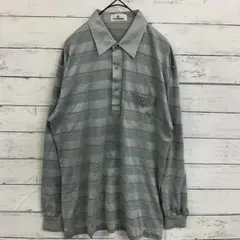 ST.CAFENION ポロシャツ 長袖 ポケット ボーダー柄 カジュアル L