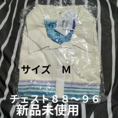 クリーム色 ストライプ ポロシャツ Mサイズ