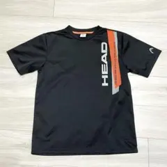 HEAD ドライ ロゴプリント 半袖Tシャツ 黒 スポーツ カジュアル C398のサムネイル