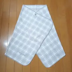 COMME CA DU MODE チェック柄ブランケット グレー 綿100%