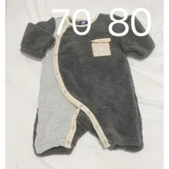 ベビー　チャンピオン　ロンパース　冬用　フリース　ボア　もこもこ　70 80