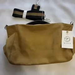 aroco ハンドバッグ 2way キャンバス レザー キャメルのサムネイル