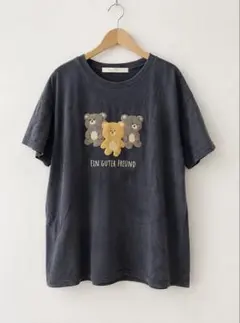 Ray Cassin クマ刺繍 半袖Tシャツ