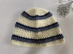 ハンドメイド クロシェハット クラッシャーハット　バケットハット ニット帽