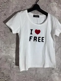 ☘️CECIL McBEE I ❤️ FREE Tシャツ　ロゴTシャツ 刺繍