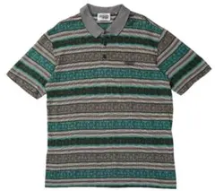 イタリア製 80s MISSONI SPORT コットン 総柄 ポロシャツ Mのサムネイル