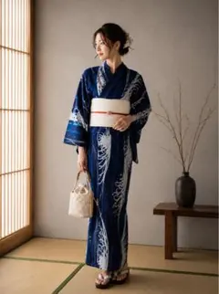 クロードモネ 睡蓮柄 浴衣 帯 帯締めセット - メルカリ