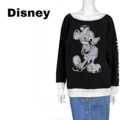 Disney／ディズニー　ミッキーマウス　クロップド　スウェット／2XLサイズ