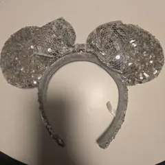 ディズニー カチューシャ スパンコール シルバー ミニー