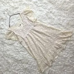 マーキュリーデュオ　ミニワンピース　ノースリーブ　F　レース　オフホワイト