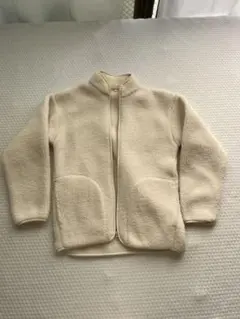 クリーム色 フリースジャケット XS-S
