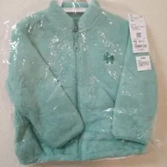 新品☆ユニクロ 90 ファーリーフリース フルジップジャケット 長袖 グリーン