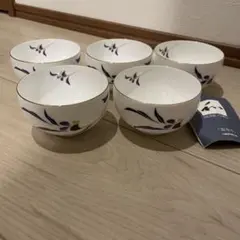 yamaka ボーンチャイナ　千茶揃　露草　湯呑み茶碗　5個セット