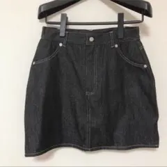 デニムミニスカート ブラックのサムネイル