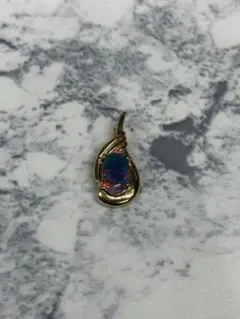 トリプレットオパール ゴールドカラー ネックレス ペンダント opal