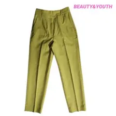 BEAUTY&YOUTH テーパード・センタープレス・キレイめパンツ 85357
