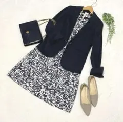 【Mサイズ】通勤　セレモニー　ジャケット＆ワンピース2点セット