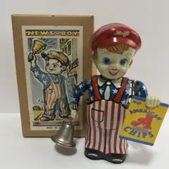 懸賞品！明治製菓 NEWS BOY ブリキ玩具 復刻版 鑑定書付 値下げ、懸賞品！明治製菓 NEWS BOY ブリキ玩具 復刻版 鑑定書付