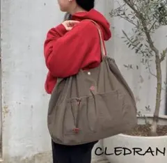 CLEDRAN LUMI BIG TOTE ビッグトートバッグ　オリーブ