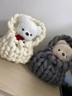 マザーズバック　ベビー クマのぬいぐるみ　スタイ　ガーゼ　プレゼント　お祝い