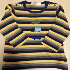 最終お値下げ⭐︎familiar ストライプ 車刺繍 トップス 90
