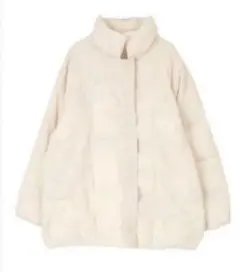 スタンドカラーダウンジャケットアイボリーtitivate