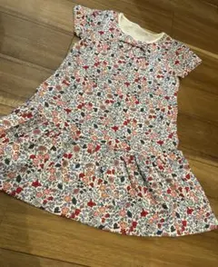 ベルメゾン　ディズニー　ミニー　花柄ワンピース　size130のサムネイル