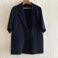 【接触冷感・洗える】美easyリネンライクハーフスリーブジャケット